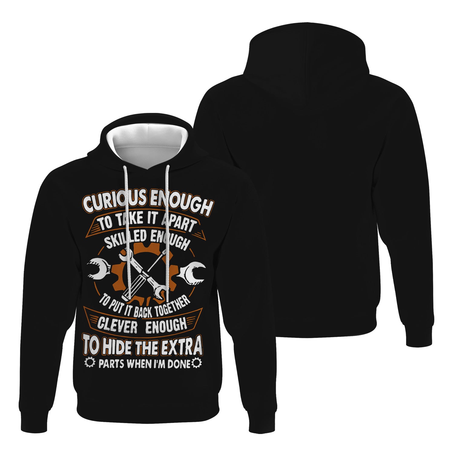 Mechanic Hoodie Curious Enough To Take It Apart Skilled Enough Mechanic Hoodie Fun Gift for Mechanics