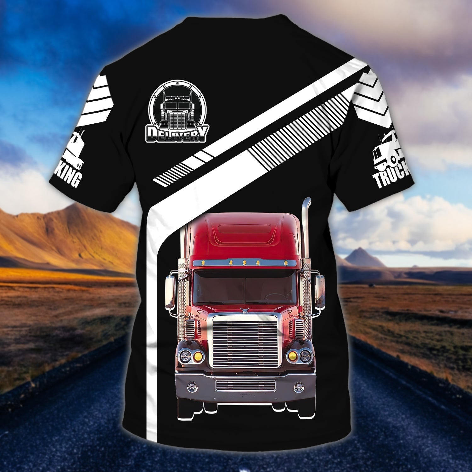 Customized Big Trucker T Shirt, Truck Driver Tee Shirt For Him, Shirt For Truckers