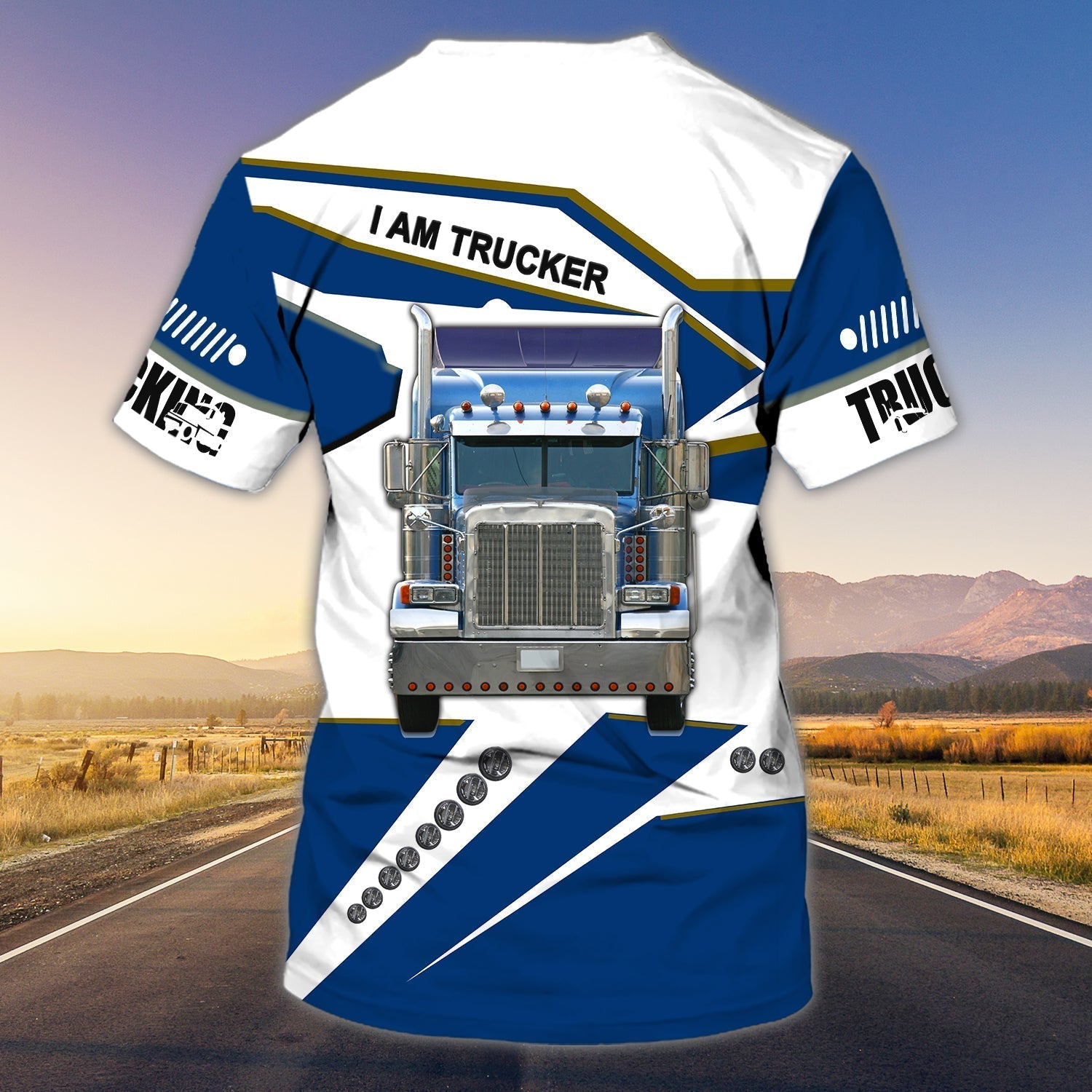 Custom Name Truck Driver T Shirt, Labour Day Gift For A Trucker Man, Best Shirt For Men