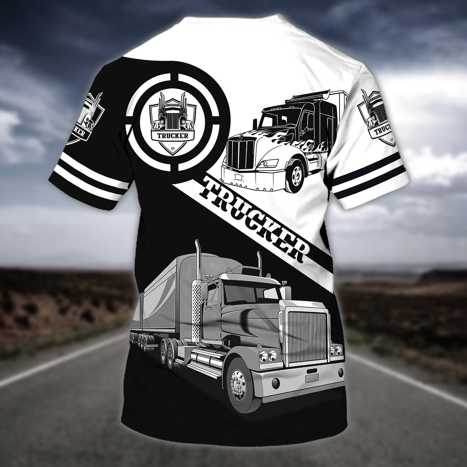 Personalized Name Truck Driver Shirt, Trucker Driving Uniform Shirts, Truck Driver Shirts