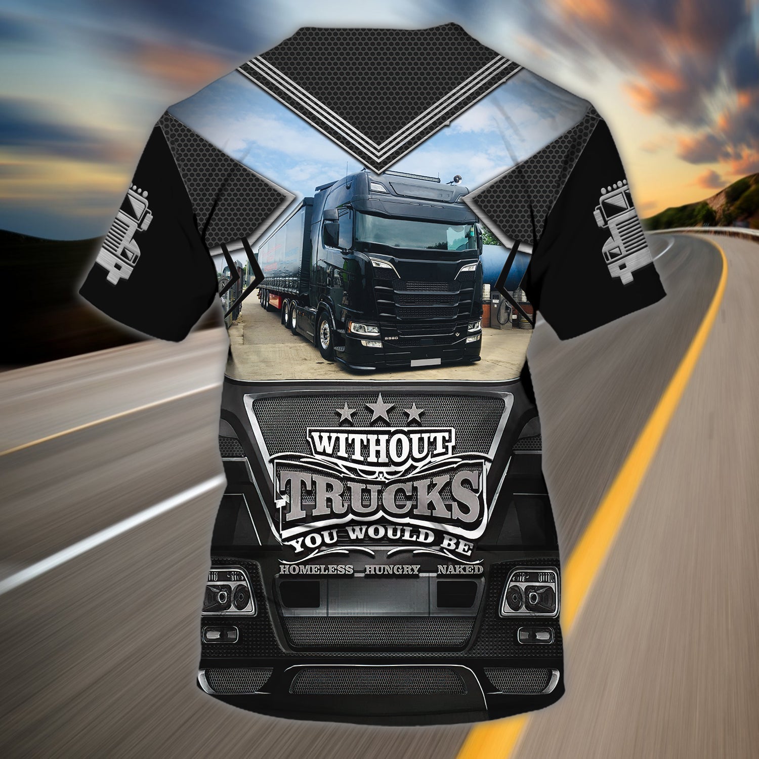 Customized Funny 3D Print Trucker Shirt, Truck Is Your Home Shirts, Truck Driver Shirts