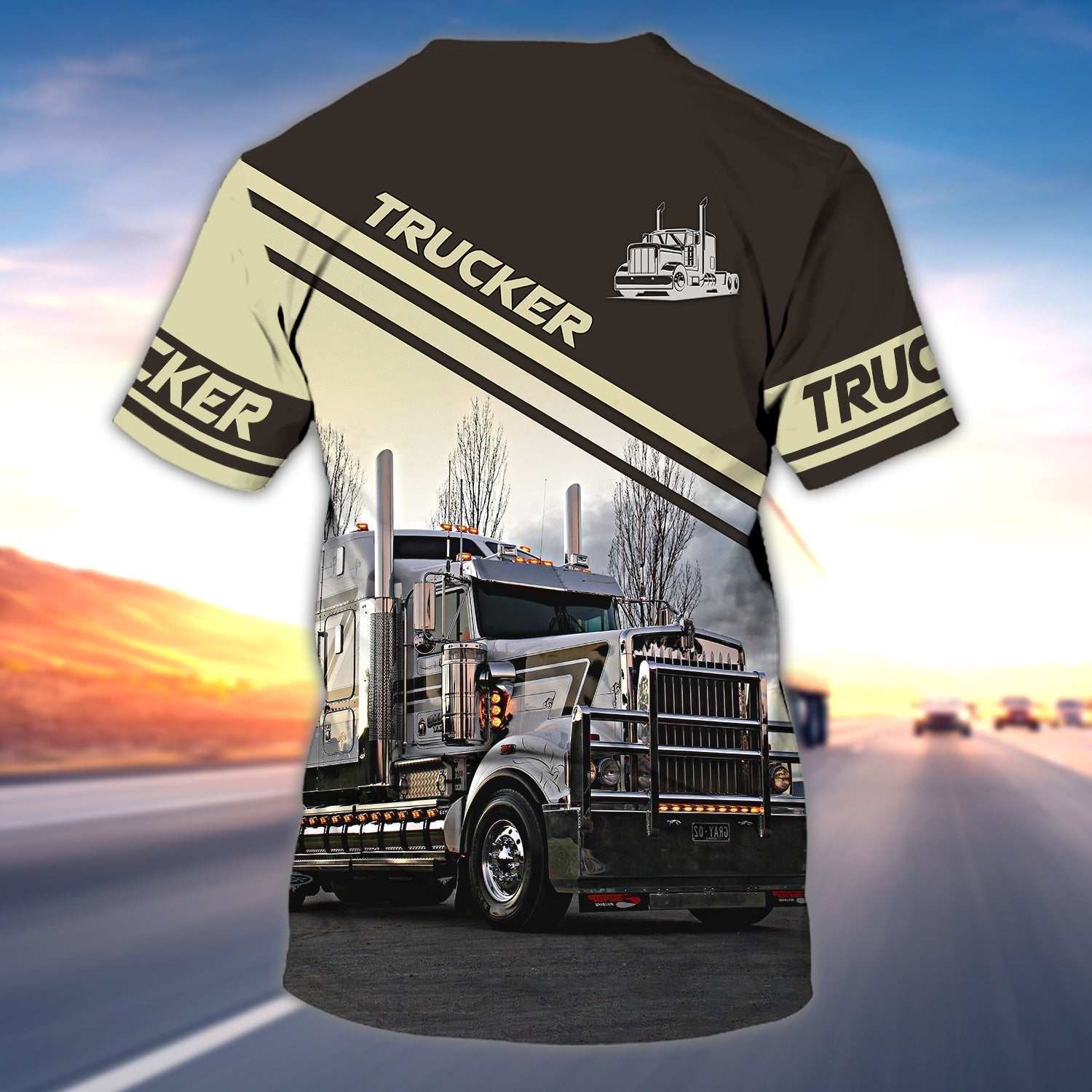 Personalized Cute Truck Driver T Shirt, 3D Shirt For Trucker Man, Trucker Shirts For Him