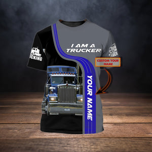 Custom I Am A Trucker Shirt, Man To My Trucker Boyfriend Gifts, Truck Driver Shirts