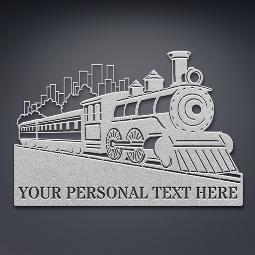 Personalized Vintage Steam Train Metal Sign Custom Railroad Lover Wall Decor For Train Lovers