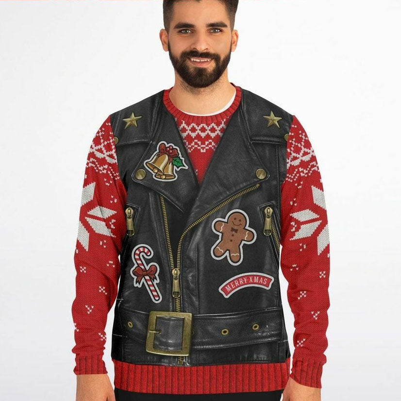 Sons Of Santa Ugly Christmas Sweater- Biker Ugly Christmas Sweatshirt, Ugly Christmas Sweater Ideas, Jumper, For Men And Women