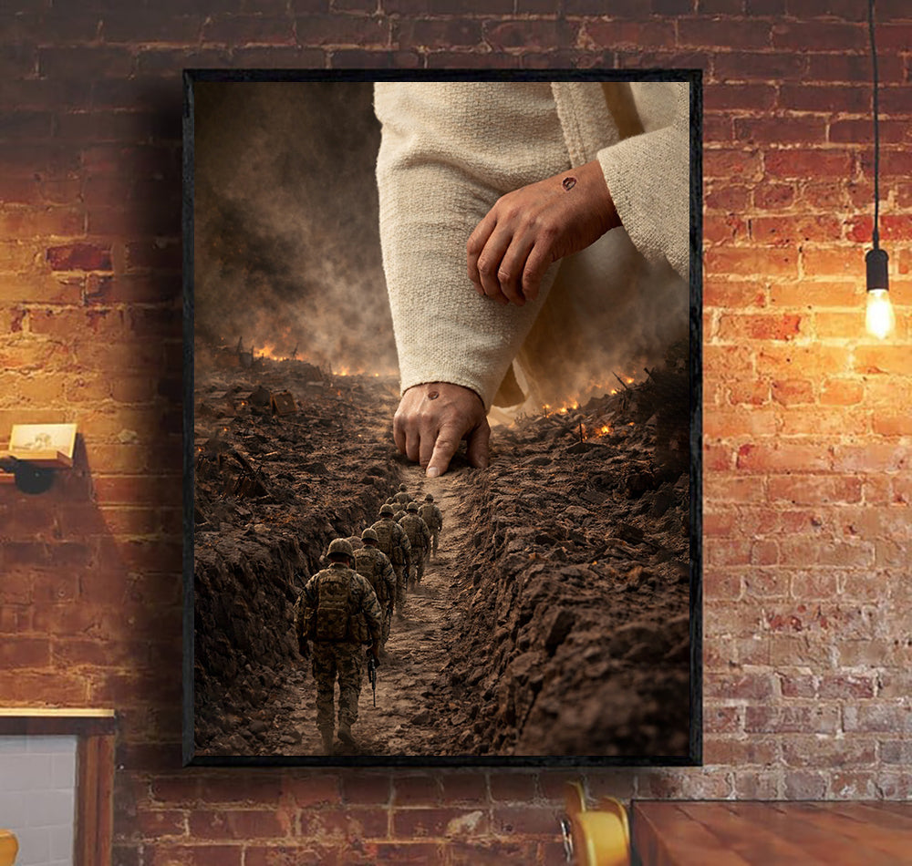 Jesus Path Make For Soldier Canvas Wall Art, Christian Military Canvas for Veterans & Faith Home Decor Gift For Veteran Home Decor