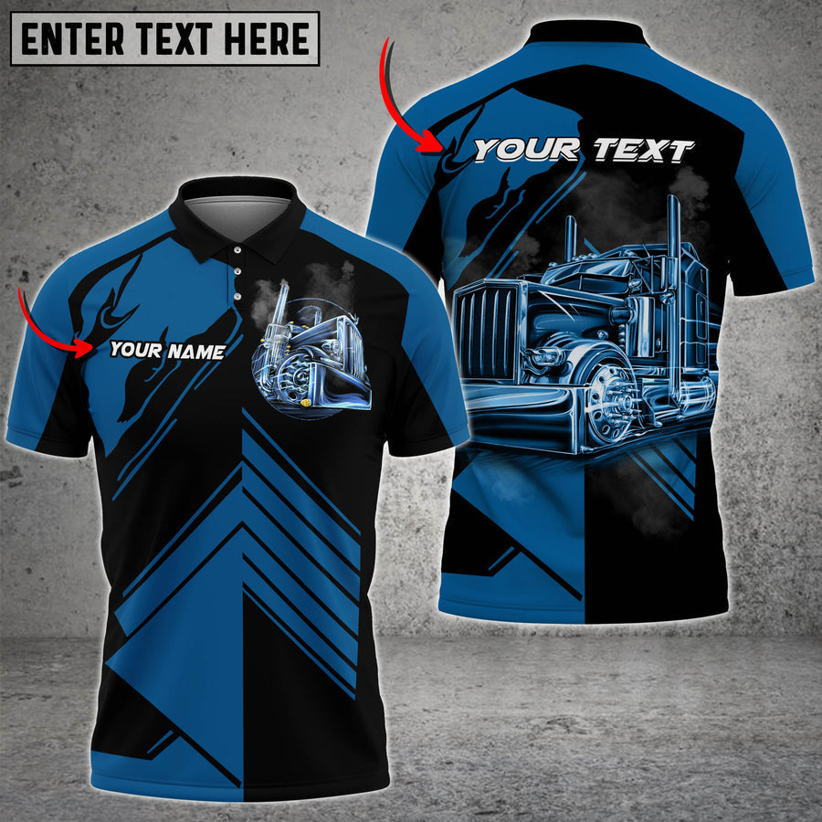 Personalized Name Shirt Truck Flame Smoke Multicolor, For Truck Driver, Gift For Men & Women