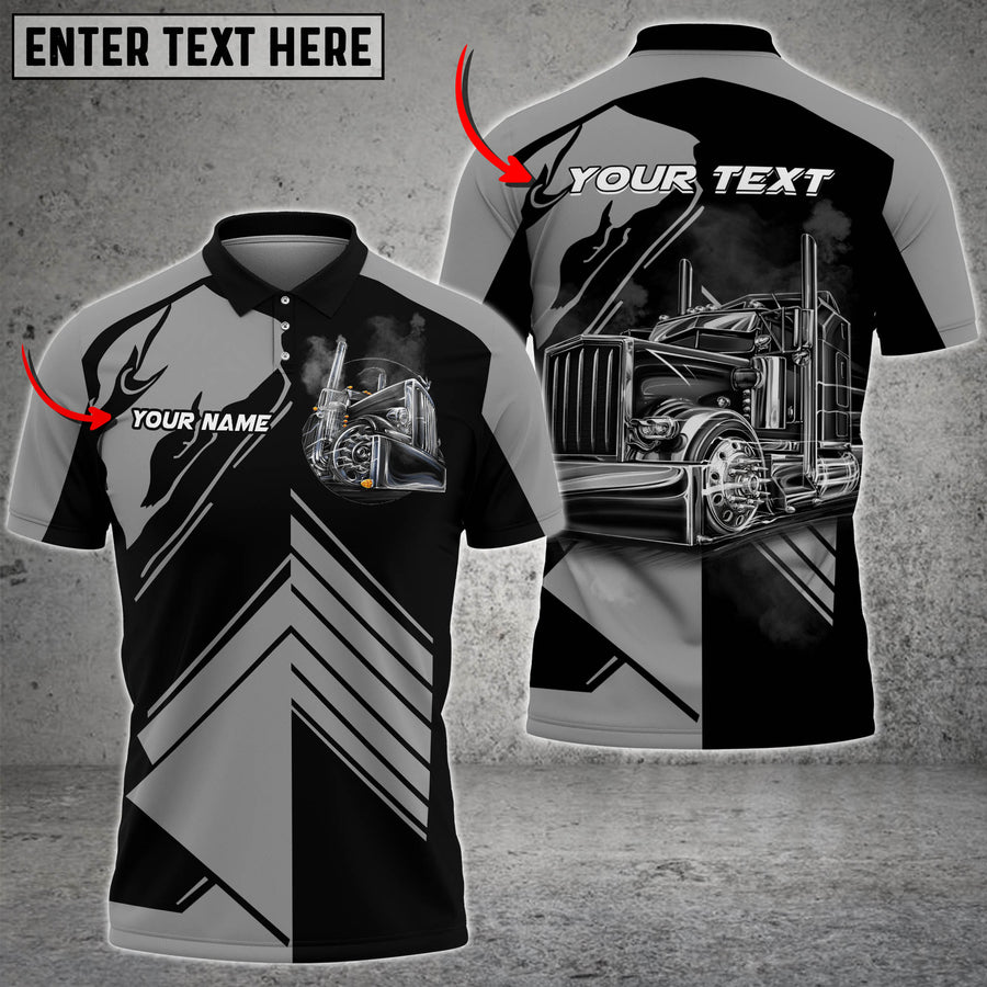 Personalized Name Shirt Truck Flame Smoke Multicolor, For Truck Driver, Gift For Men & Women