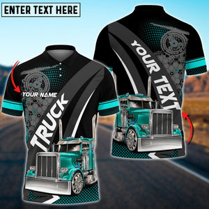 Personalized Name Shirt For Truck Driver, Trucking Gift 3D Polo Shirt, Best Truck Shirt For Men