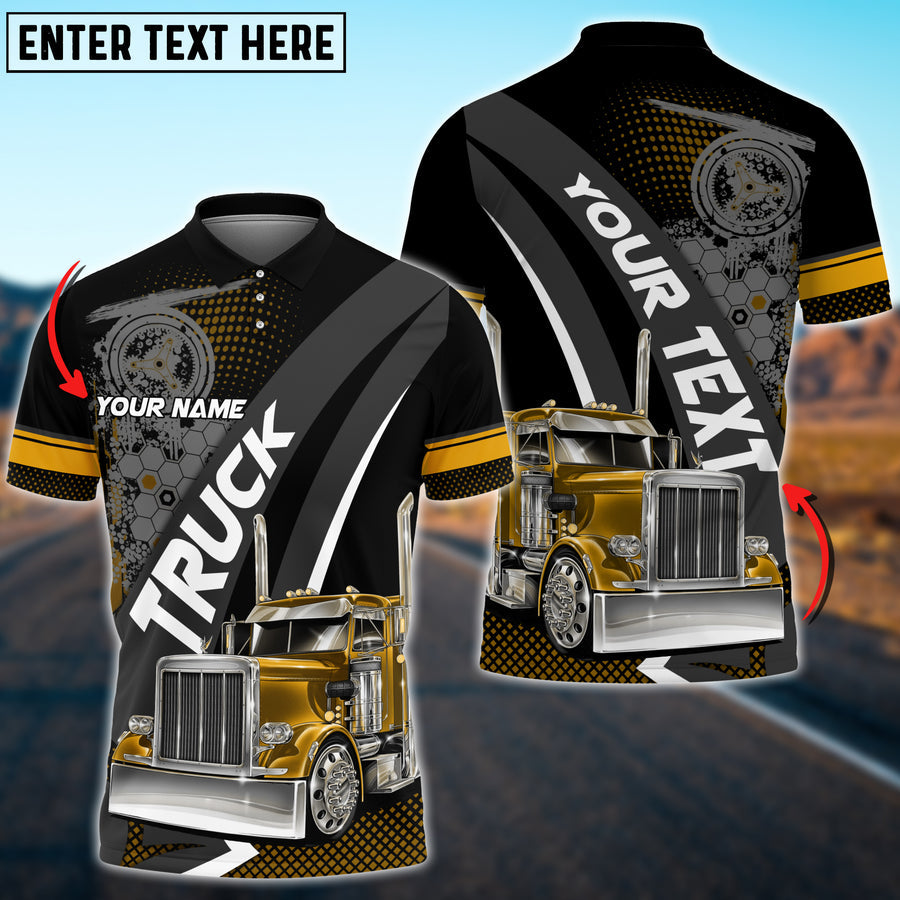 Personalized Name Shirt For Truck Driver, Trucking Gift 3D Polo Shirt, Best Truck Shirt For Men