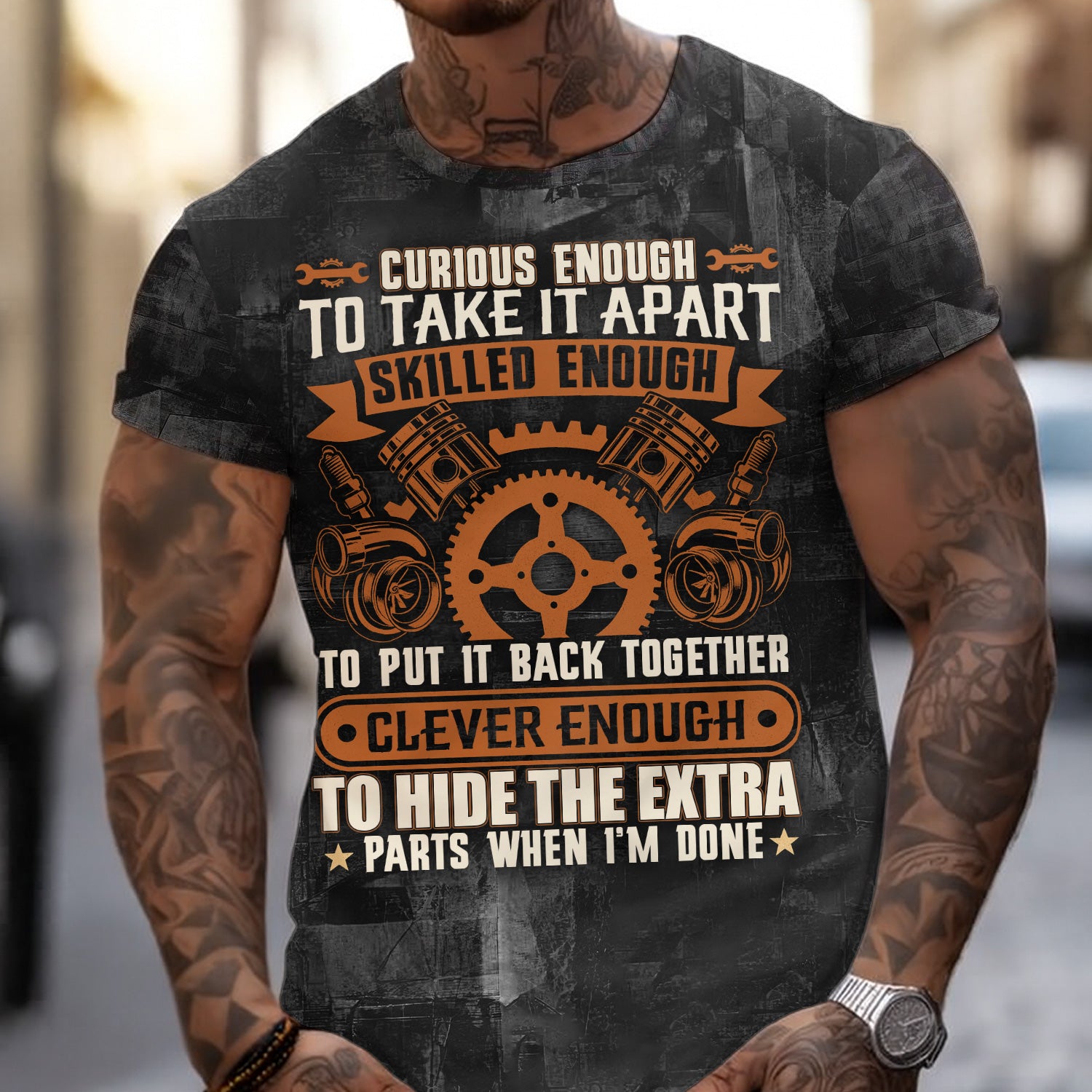 Mechanic Shirt, Curious Enough To Take It Apart Skilled Enough To Put It Back Together, Funny Gearhead Gift For Men & Women