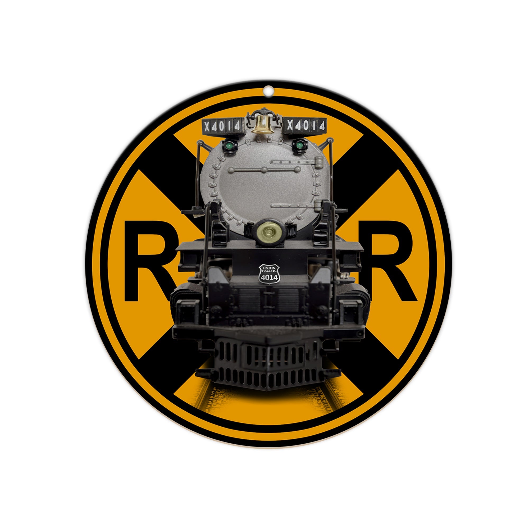 Union Pacific Big Boy Ornament, Vintage Train Logo Round Christmas Decoration for Fans, For Family