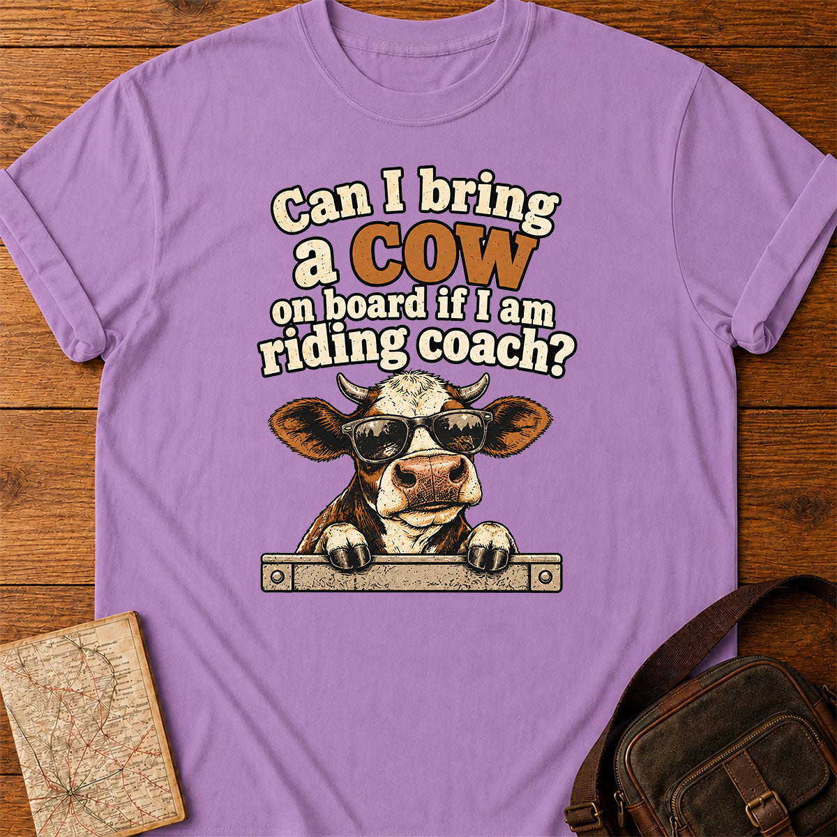 Can I Bring A Cow On Board T-shirt