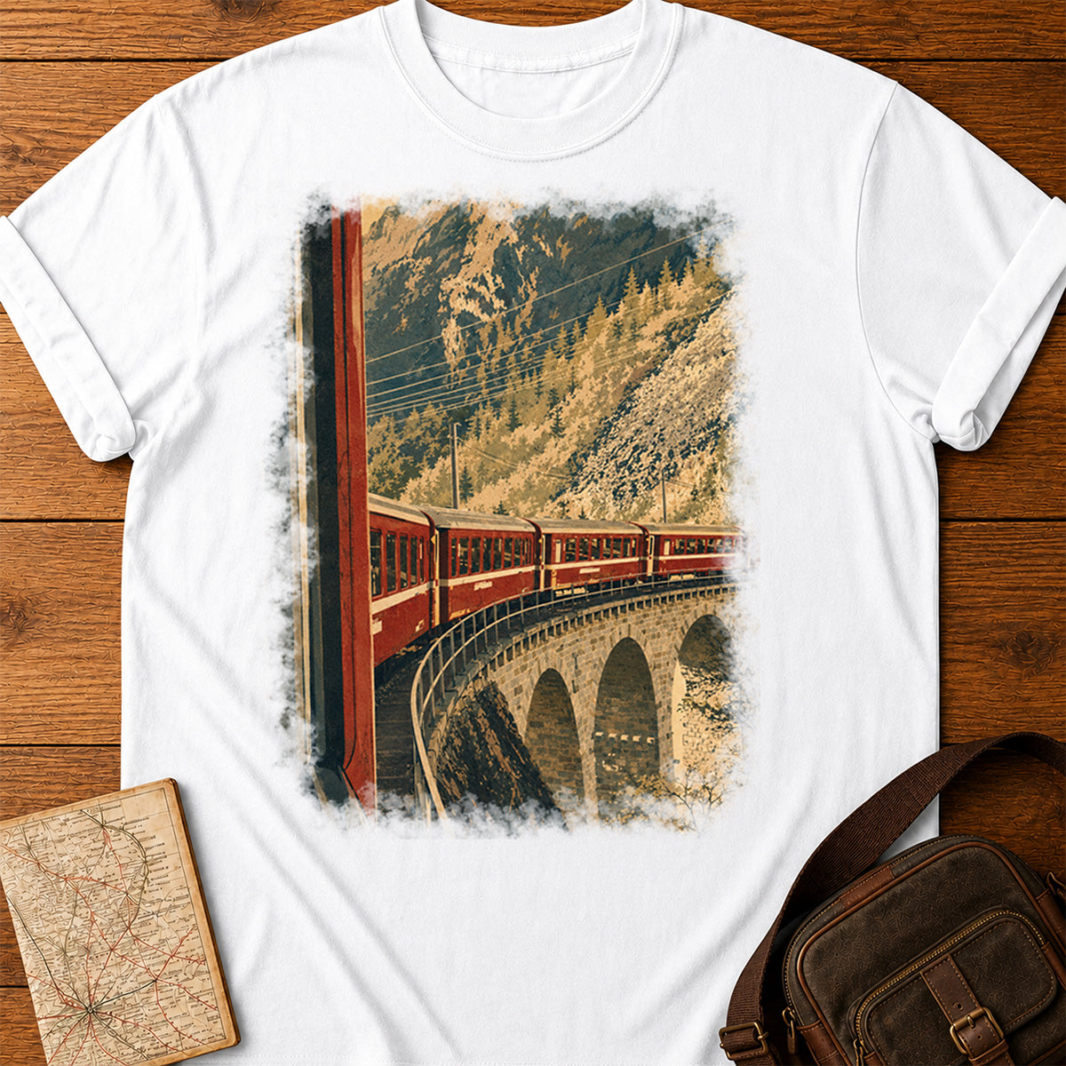 Mountain Viaduct Train T-Shirt