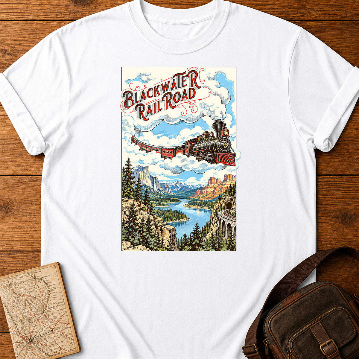 Blackwater Rail Road River Landscape T-shirt