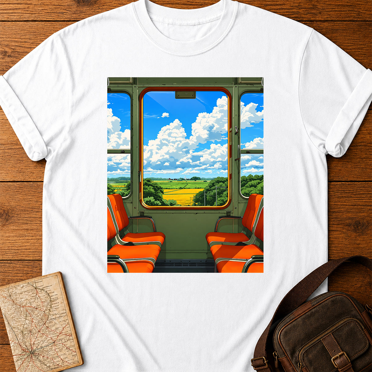 Serene Window View Train Seat T-Shirt