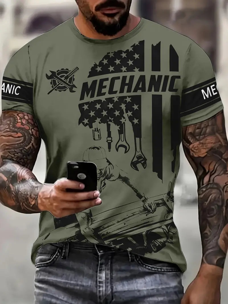 Mechanic Shirts for Men, Mechanic Camo Shirt Gifts for Mechanical Man