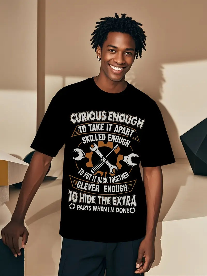Curious Enough To Take It Apart Skilled Enough Mechanic Shirt Fun Gift for Mechanics