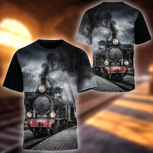 Railspirit Unique Vintage Train Unisex T Shirt All Over Print