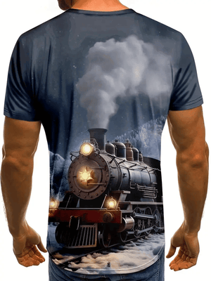 Railspirit Steam Train Unisex Black T Shirt All Over Print