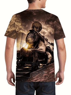 Railspirit Vintage Train Unisex 3D T Shirt Gift For Him Her