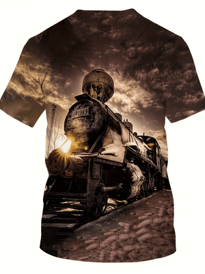 Railspirit Vintage Train Unisex 3D T Shirt Gift For Him Her