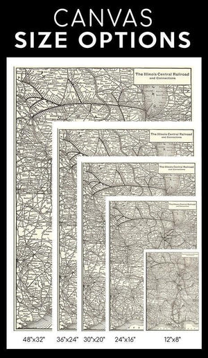 Icr Single Canvas Rectangle Illinois Central Railroad 04814 Wrapped Canvas 12x16
