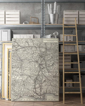 Icr Single Canvas Rectangle Illinois Central Railroad 04814 Wrapped Canvas 8x10