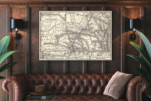 Chicago Single Canvas Rectangle Antique Chicago And Northwestern Railway Map Chicago St Paul Minneapolis Omaha Railway Map 04866 Wrapped Canvas 8x10