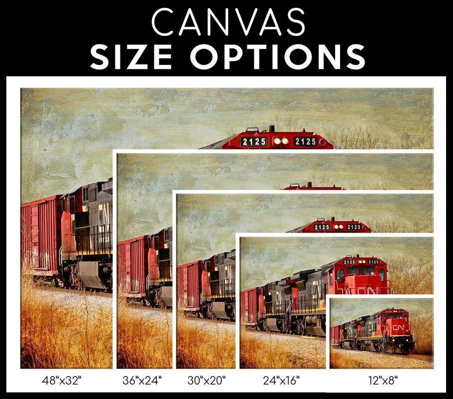 Railway Single Canvas Rectangle Cn Canada National Railway 04180 Wrapped Canvas 20x30