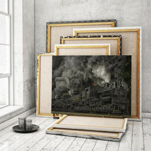 Locomotive Single Canvas Rectangle Old Locomotive Train On The Western Maryland Scenic Railroad 04159 Wrapped Canvas 12x16