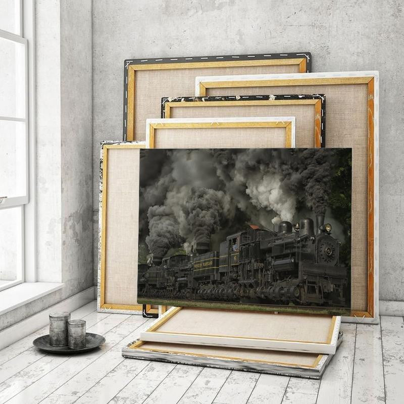 Locomotive Single Canvas Rectangle Old Locomotive Train On The Western Maryland Scenic Railroad 04159 Wrapped Canvas 12x16