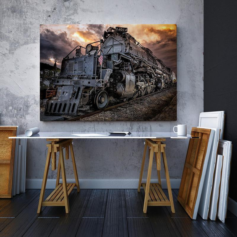 Railway Single Canvas Rectangle Union Pacific 4014 04134 Wrapped Canvas 16x24