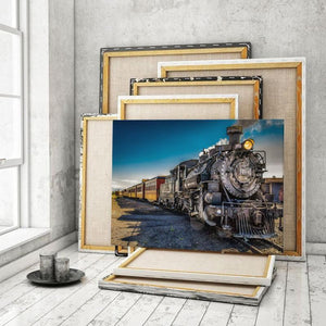 Locomotive Single Canvas Rectangle Steam Locomotive 04240 Wrapped Canvas 12x16