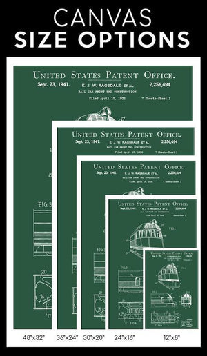 Locomotive Single Canvas Rectangle Locomotive Railway Railroad 04855 Wrapped Canvas 16x24