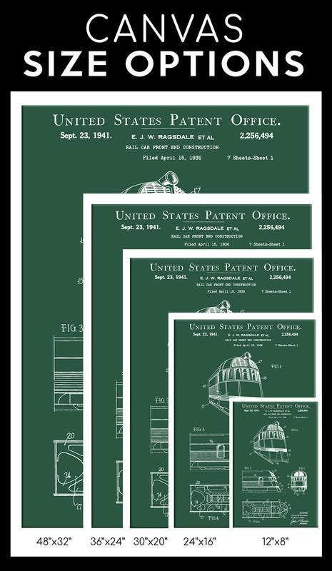 Locomotive Single Canvas Rectangle Locomotive Railway Railroad 04855 Wrapped Canvas 16x24