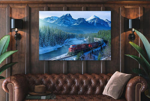 Railway Single Canvas Rectangle Railway 04165 Wrapped Canvas 8x10