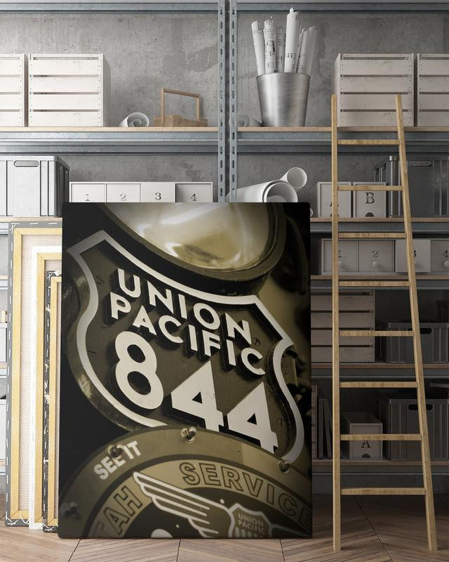 Railway Single Canvas Rectangle Union Pacific 844 04032 Wrapped Canvas 8x10