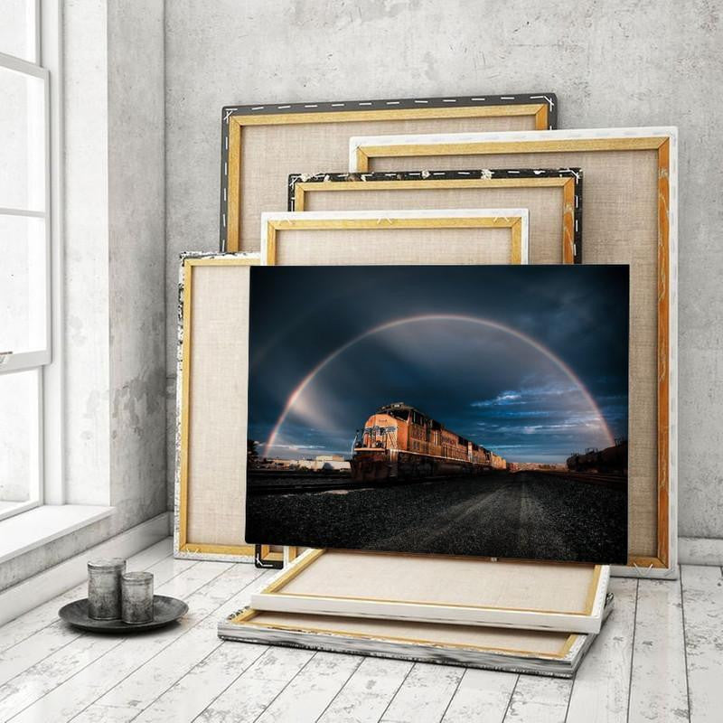 Unionpacific Single Canvas Rectangle Union Pacific Railroad Railway Train 05033 Wrapped Canvas 12x16