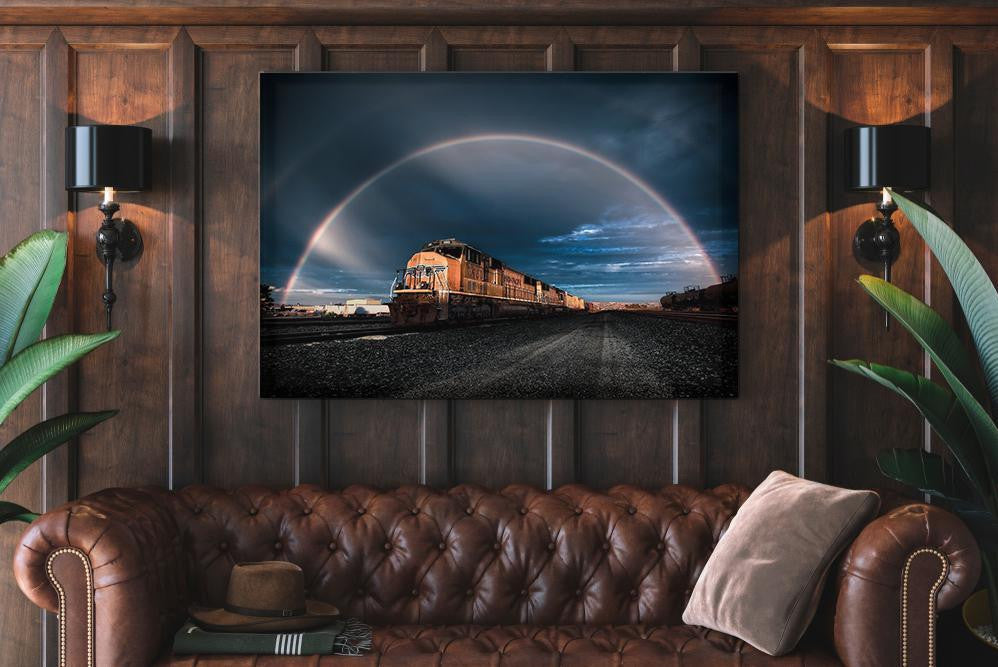 Unionpacific Single Canvas Rectangle Union Pacific Railroad Railway Train 05033 Wrapped Canvas 8x10