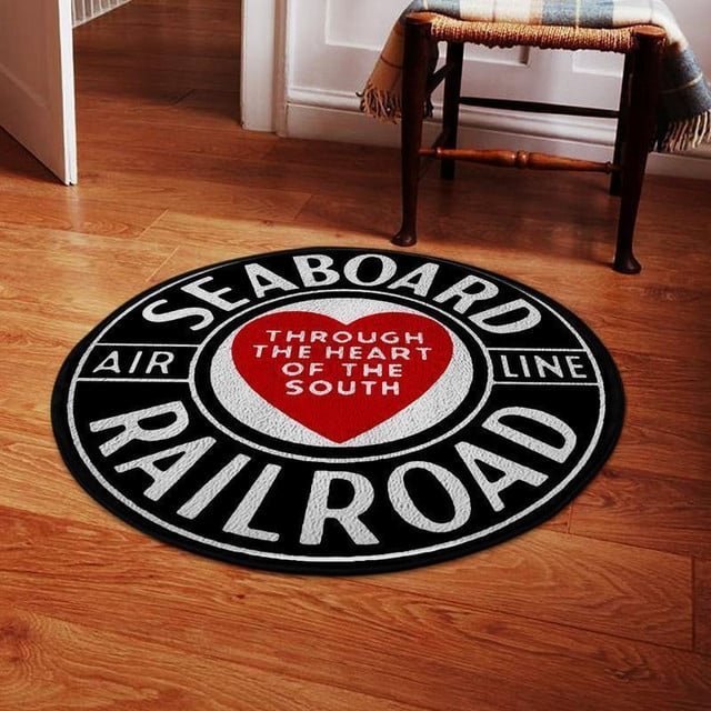 Railspirit Sal Round Mat Sal Seaboard Air Line Railroad Round Floor Mat Room Rugs