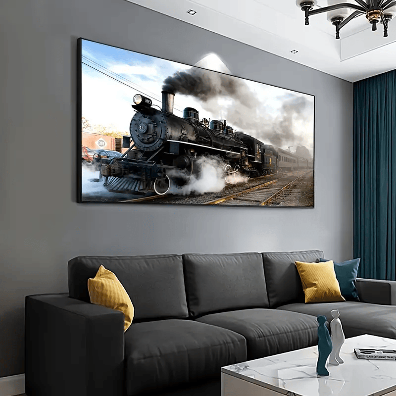 Railspirit Vintage Steam Train Canvas Ideal Gift for Room Decoration
