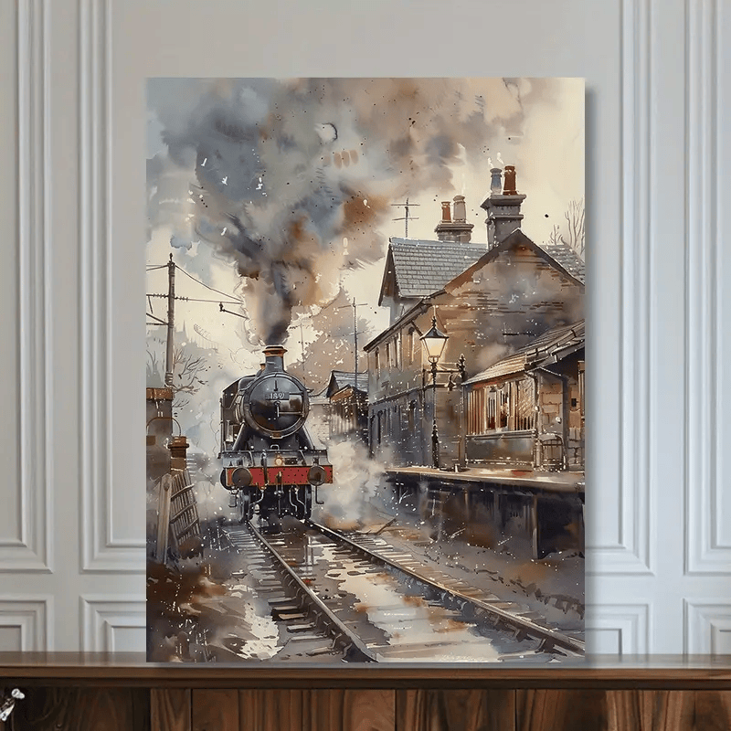 Railspirit Vintage Locomotive Canvas Classic Railway Decoration For Train Lovers