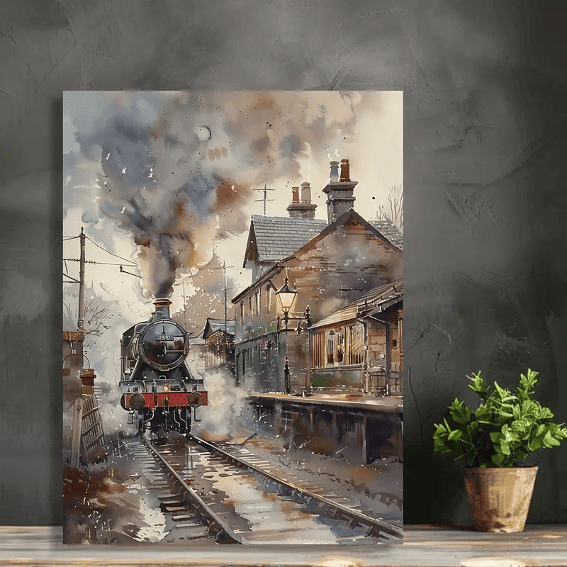 Railspirit Vintage Locomotive Canvas Classic Railway Decoration For Train Lovers