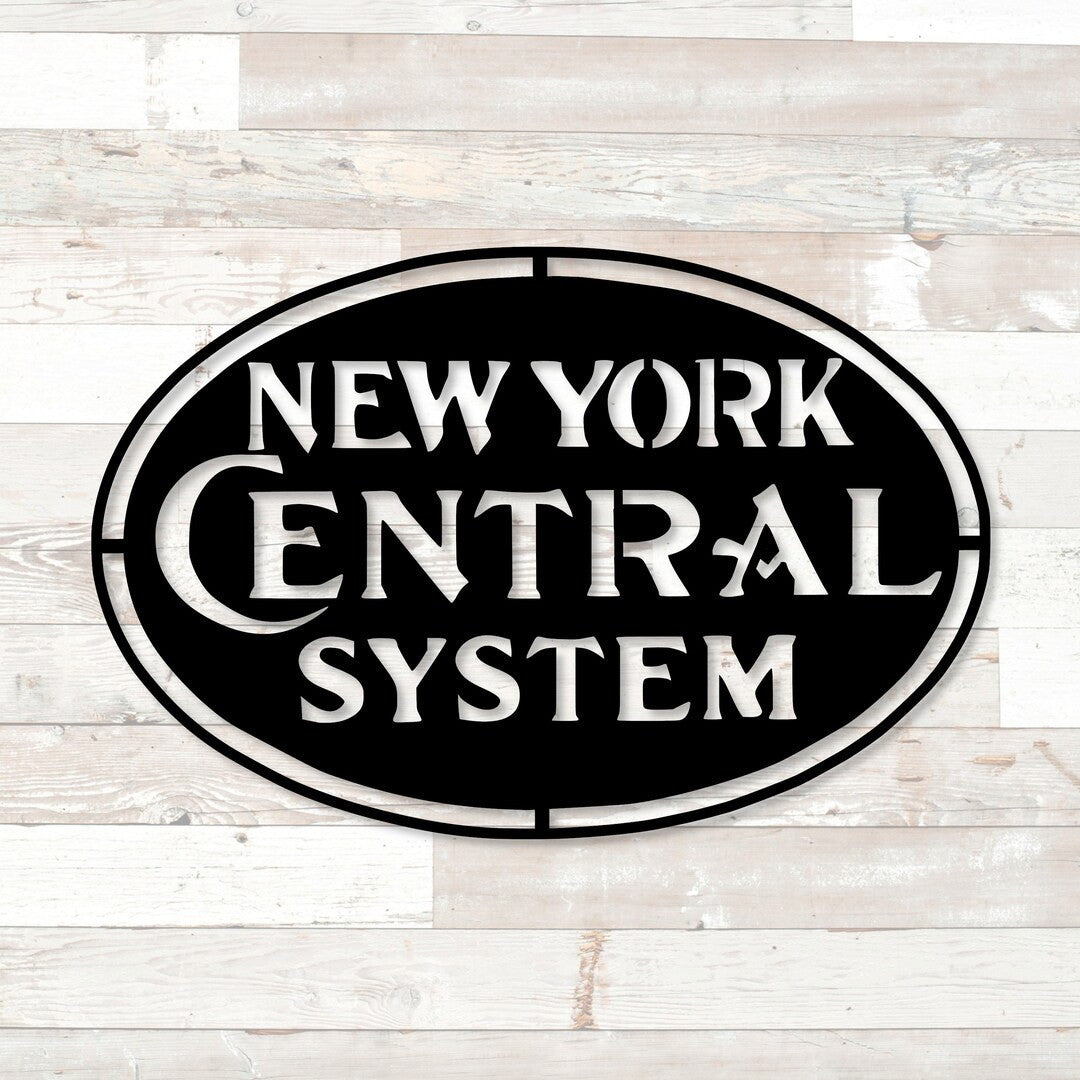 Railspirit New York Central System Railroad Logo Metal Sign New York Central Logo Train Logo Sign Railroad Sign Model Railroad Sign Train Room