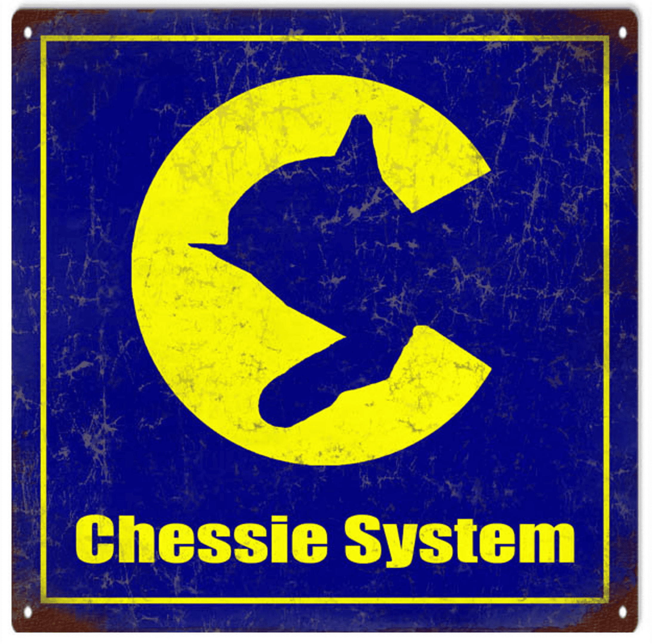 Railspirit Chesapeake & Ohio Chessie System Railroad Sign - Aged Style Metal Sign Vintage Style Retro Garage Art