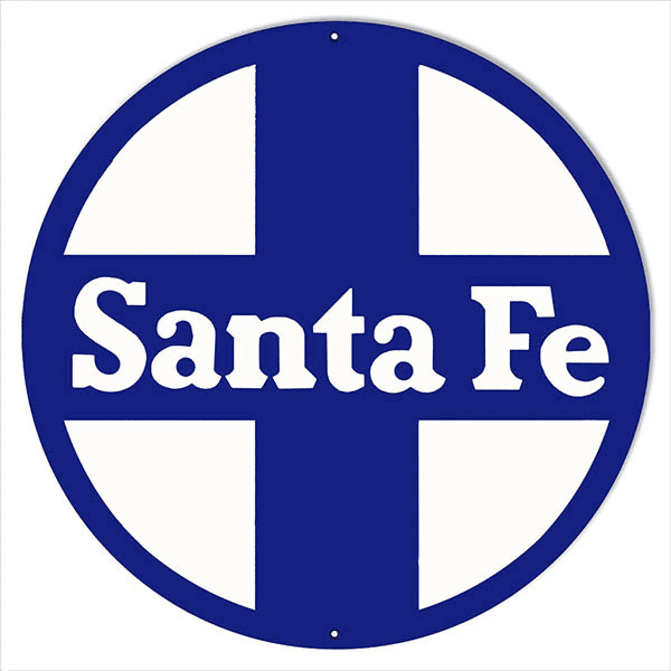 Railspirit Santa Fe Railroad Sign Large Metal Sign Vintage Style Retro Garage Art
