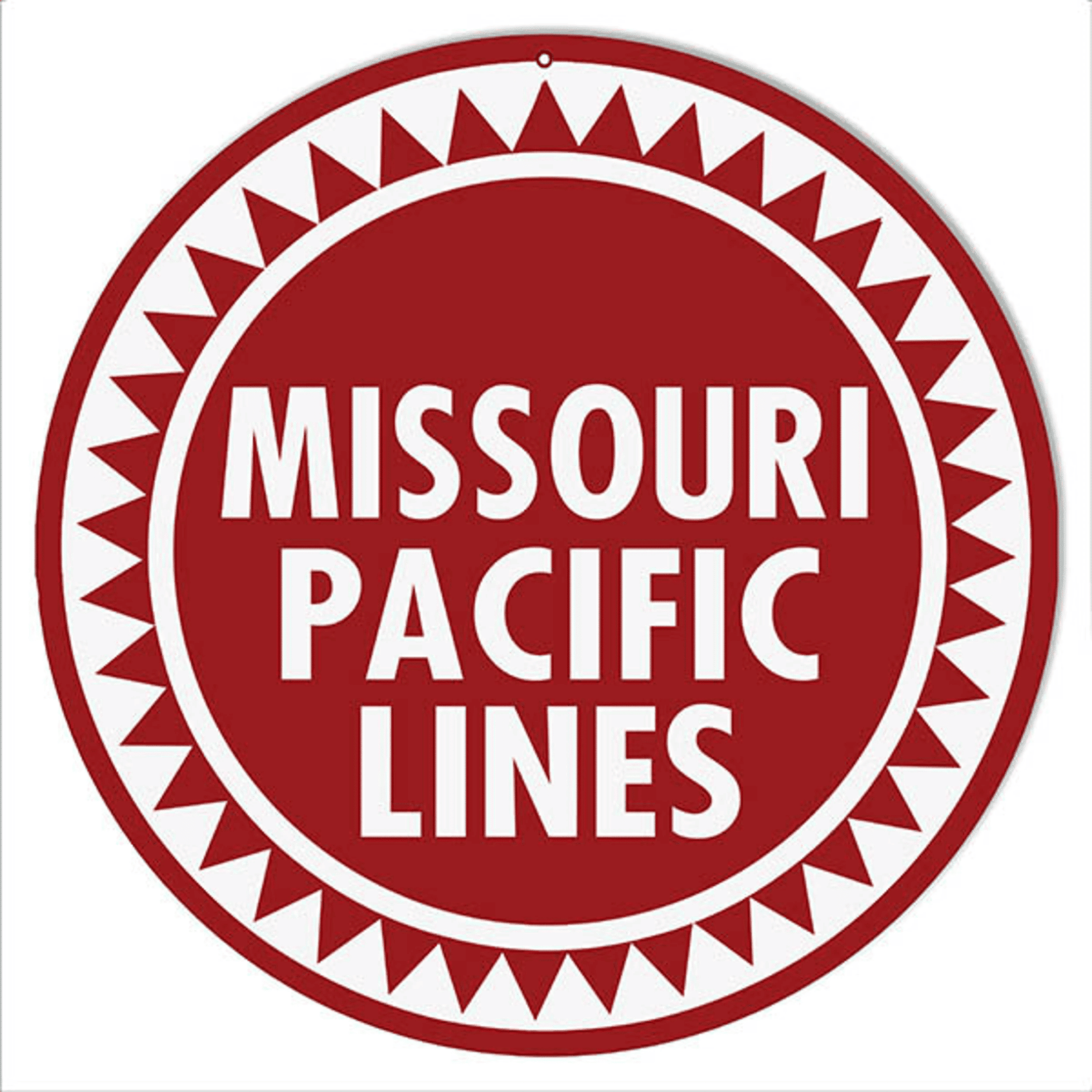 Railspirit Missouri Pacific Lines Railroad Sign Metal Sign Vintage Style Retro Home Decor Garage Art