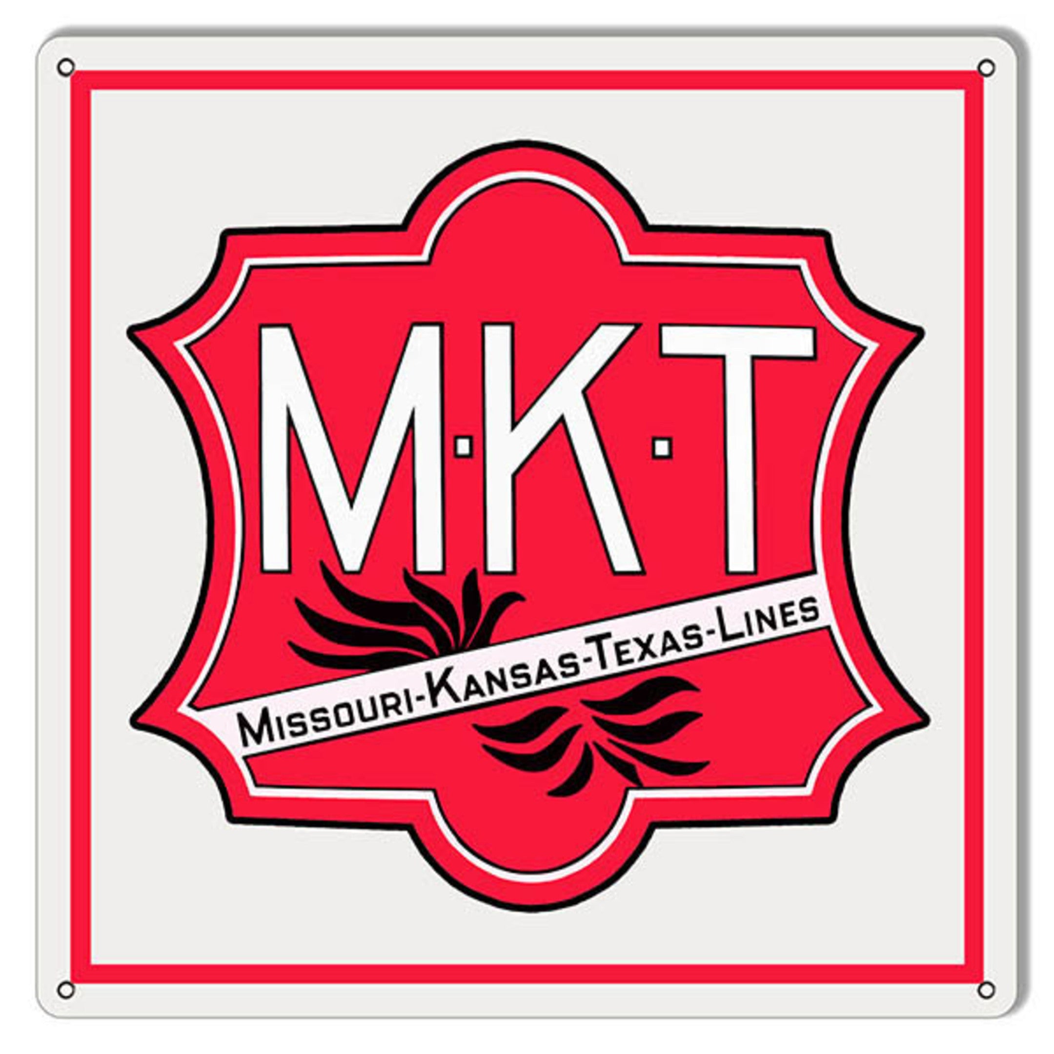 Railspirit Mkt Missouri Kansas Texas Lines Railroad Train Sign Metal Vintage Style Retro Home Decor Garage Art