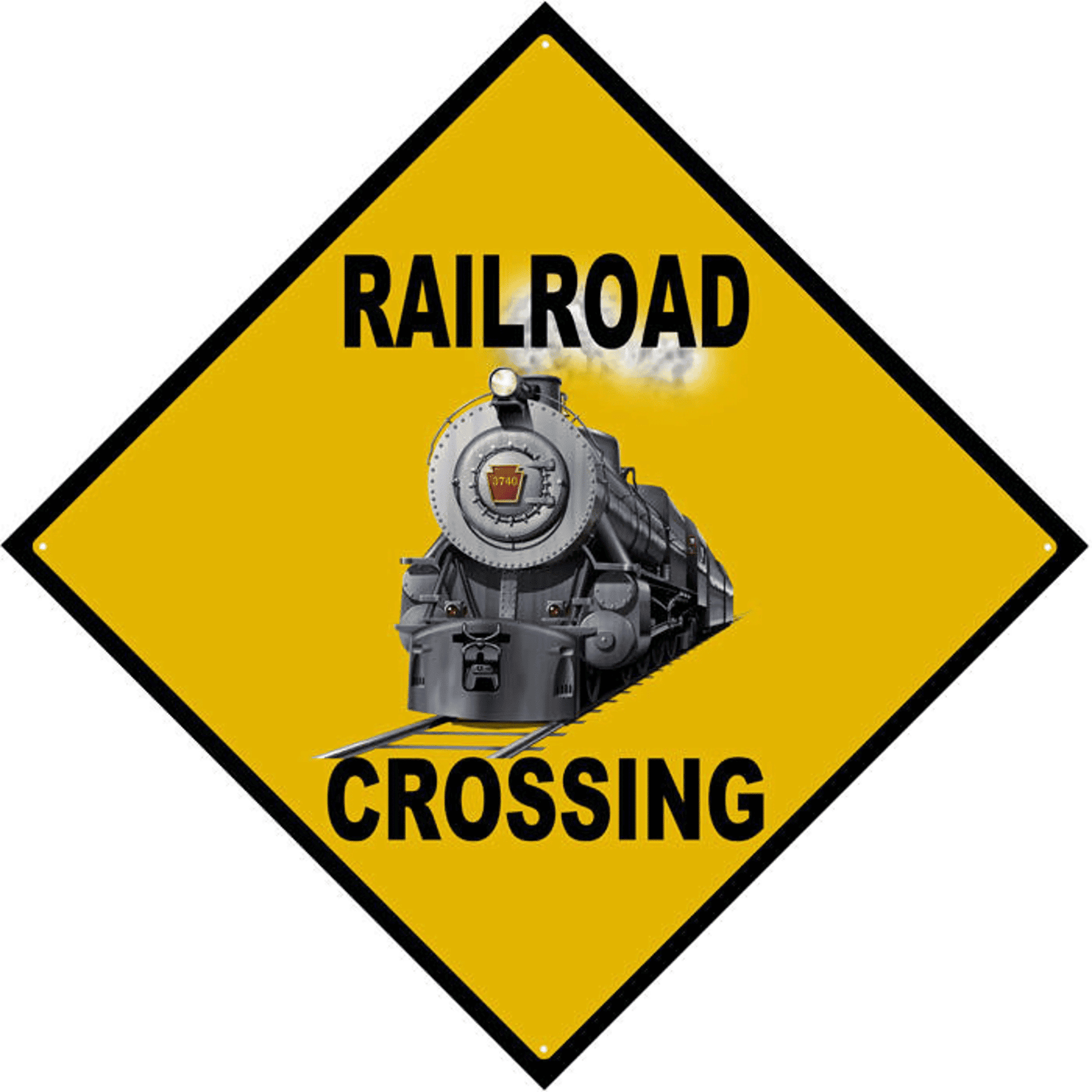 Railspirit Pennsylvania Railroad Crossing Sign Metal Sign Vintage Style Retro Garage Art